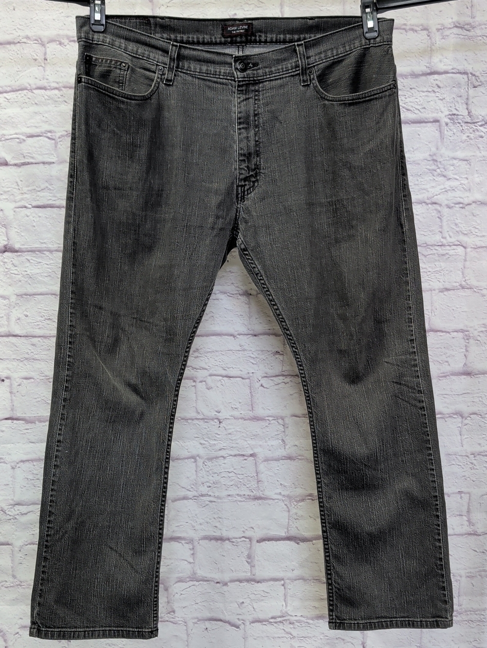 Adam Levine "The Patriot" Straight Jeans in Charcoal Gray Wash - Size 38X30